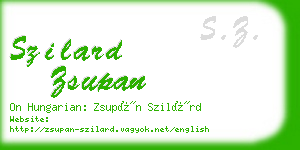 szilard zsupan business card